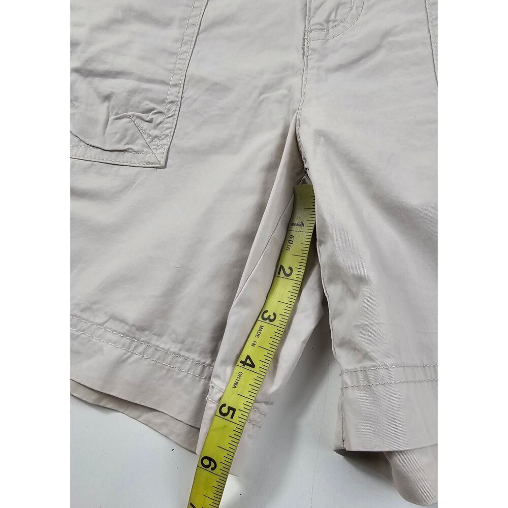 Bass sz 4 packable lightweight brown chino cotton shorts beige tan EUC casual - Picture 6 of 6